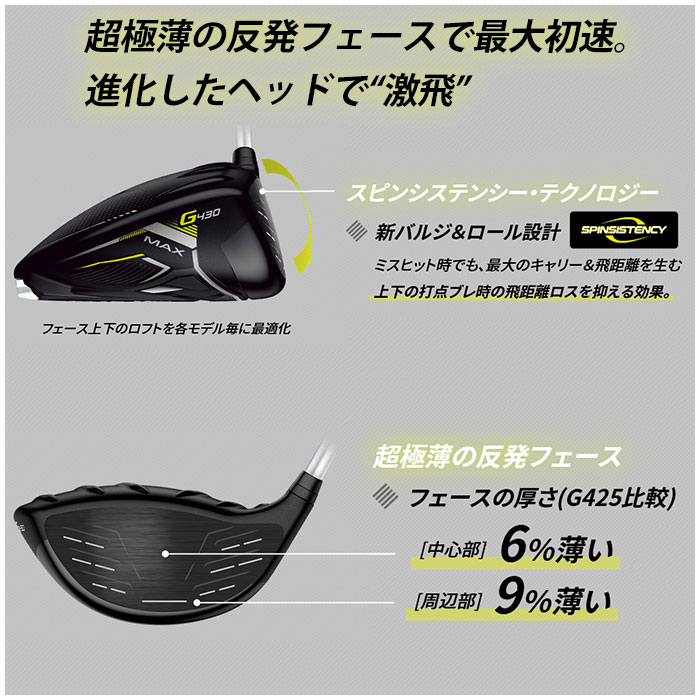 ピン ゴルフ PING G430 HL MAX ドライバー スピーダー NX for Ping 日本正規品 ping g430 hl DR MAX 左右選択可 ピン｜wizard｜07
