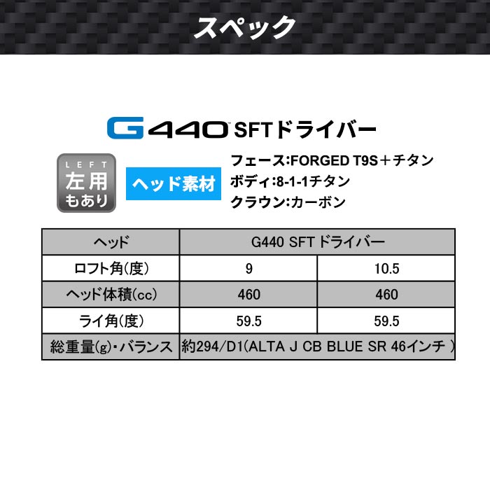 PING（ピン） ゴルフ PING G440 SFT ドライバー スピーダーNX グレー