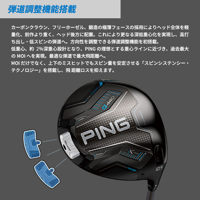 PING（ピン） 2月5日発売予定 ゴルフ PING G440 K HL ドライバー