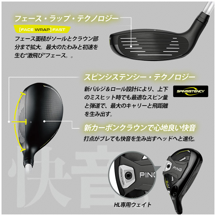 ピン ゴルフ PING G430 HL ハイブリッド スピーダー NX for Ping 日本正規品 ping g430 hl HYBRID ユーティリティ｜wizard｜05