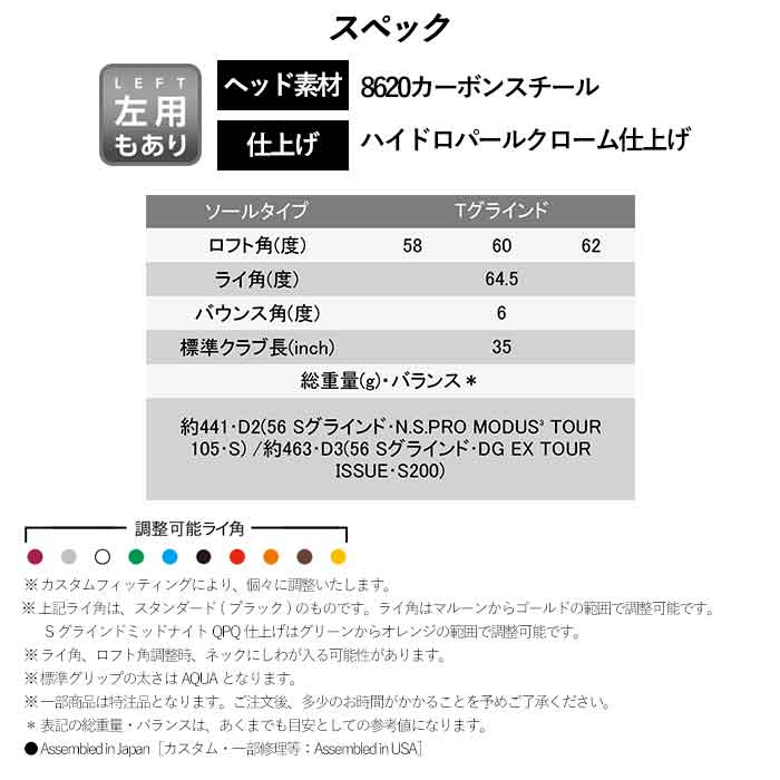 激安正規 ピン ゴルフ PING S159 ウェッジ T シングラインド ウエッジMCI WEDGE 105 日本正規品 左右選択可
