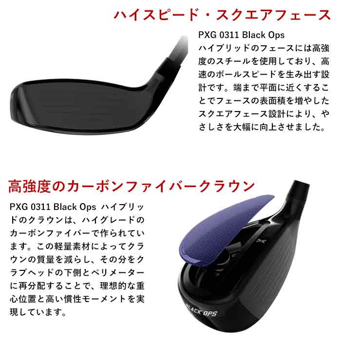 (カスタムクラブ) PXG 0311 BLACK OPS ハイブリッド Dynamic Gold 120 Parsons Xtreme Golf ユーティリティ (G)｜wizard｜04