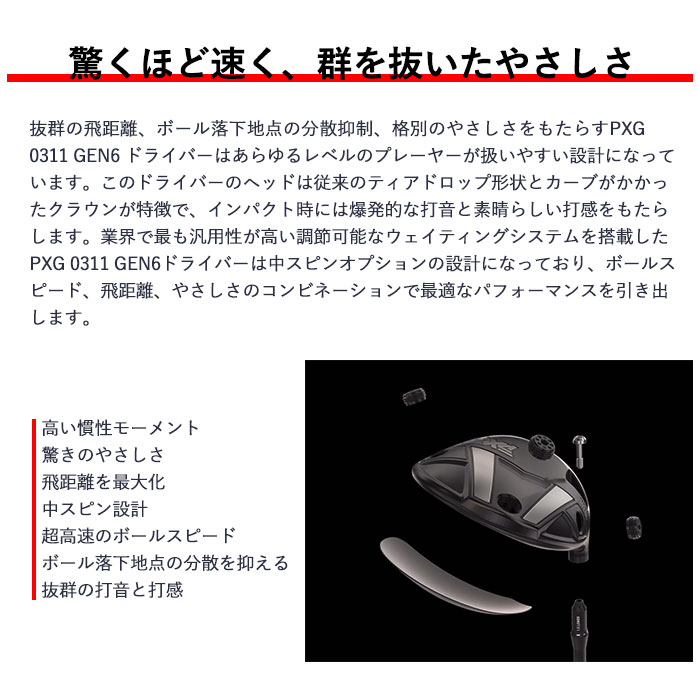 (カスタムクラブ) PXG 0311 GEN6 ドライバー オリムピック デラマックス 08Premium Parsons Xtreme Golf｜wizard｜03