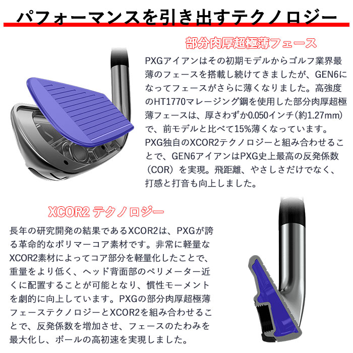 カスタムクラブ) PXG 0311XP GEN6 アイアン 6I〜PW(5本セット