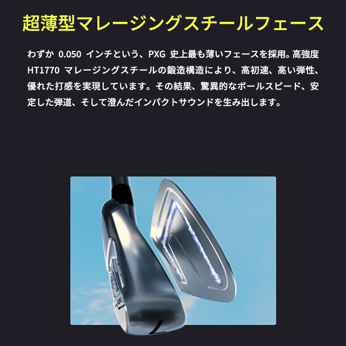 ピーエックスジー PXG 0311 XP GEN8 IRON 6I〜PW(5本セット)Dynamic Gold 105 Onyx Black (カスタムアイアン)の画像