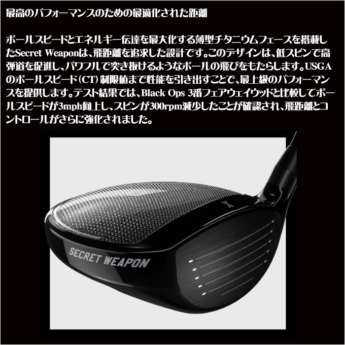 PXG (カスタムクラブ) Secret Weapon ミニドライバー フジクラ