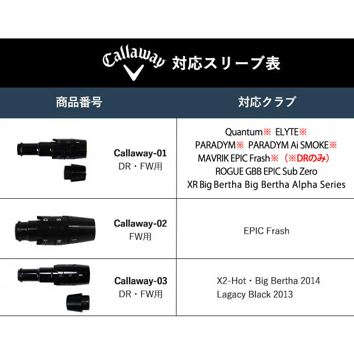 Callaway（キャロウェイ） 対応 スリーブ付きシャフト バシレウス XTM