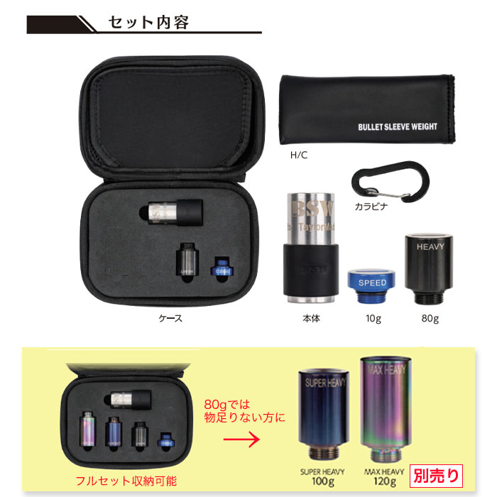 リンクス LYNX BSW バレットスリーブウェイト 標準セット ゴルフ スイング練習機具 Bullet Sleeve Weight | Lynx | 09