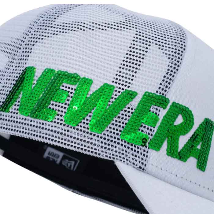 ニューエラ NEW ERA 14109232 9FORTY A-Frame トラッカー Sequins ホワイト 帽子 メッシュ キャップ | NEW ERA | 04