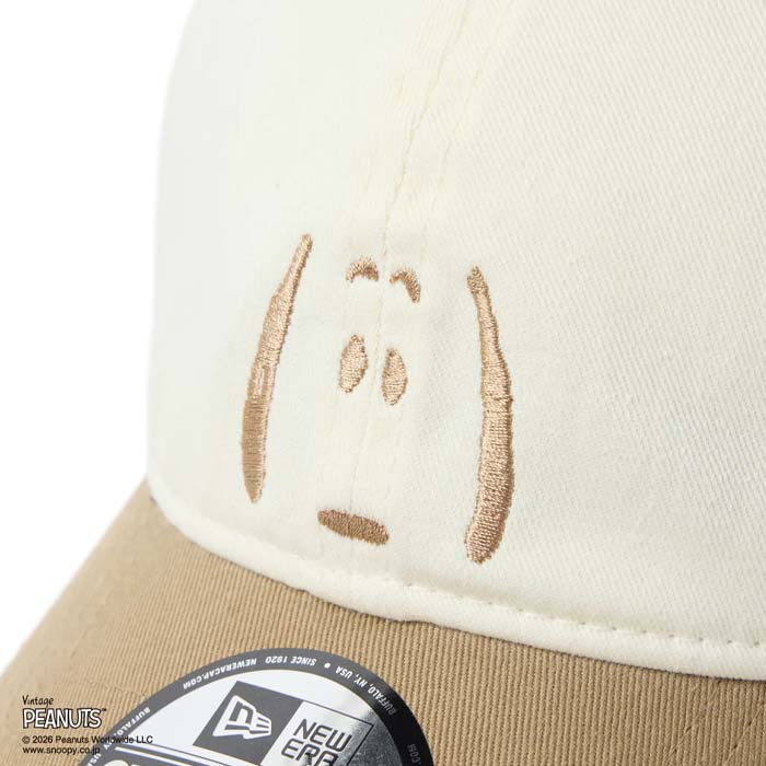 ニューエラ NEW ERA 14865366 9TWENTY Vintage PEANUTS ピーナッツ 2-Tone クロームホワイト/カーキ 帽子 CAP キャップ スヌーピー | NEW ERA | 07