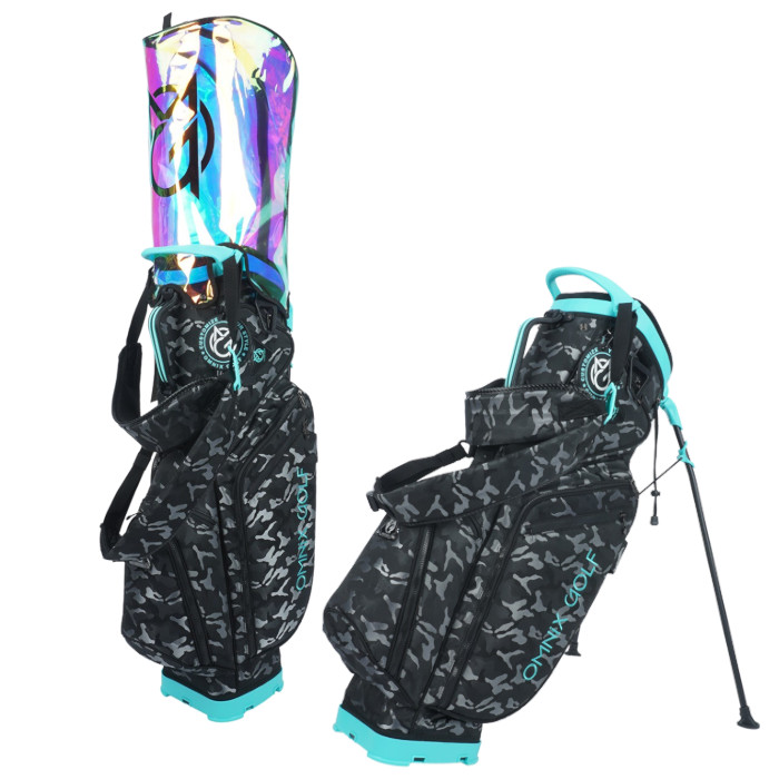 オムニックスゴルフ OMNIX GOLF OM22SSSB-CAMO/LB CAMO BLUE Stand Bag 軽量スタンドバッグスケルトン 8.5インチ