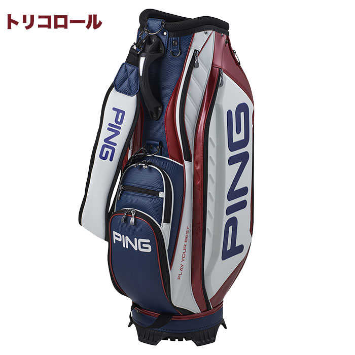 PING ゴルフバッグ ネイビー/ホワイト/レッド PiNG (ピン) キャディバッグ 6分割 CB-N2306 ネイビー×ホワイト×レッド