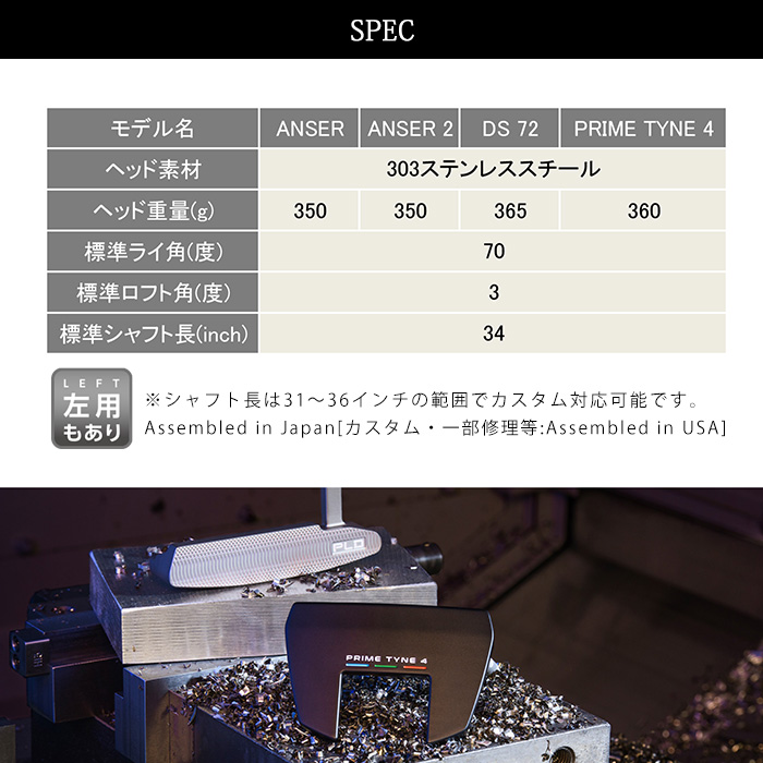 左右選択可】PING ピン PLD MILLED パター PRIME TYNE 4 プライム タイン 4 PUTTING LAB DESIGN  日本正規品 ピン ゴルフ カスタムオーダー : ping-pld-p-tyne4 : ゴルフショップ ウィザード - 通販 - Yahoo!ショッピング