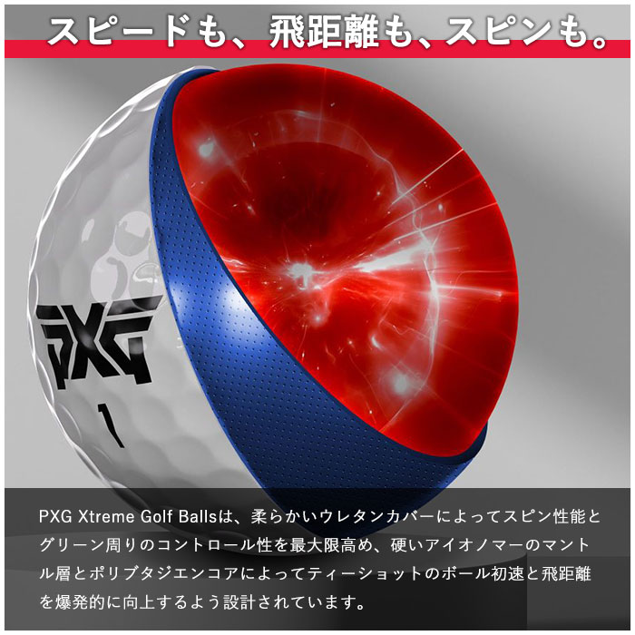 PXG エクストリーム ゴルフ ボール Xtrem Golf Ball 1ダース ピーエックスジー Parsons Xtreme Golf｜wizard｜02