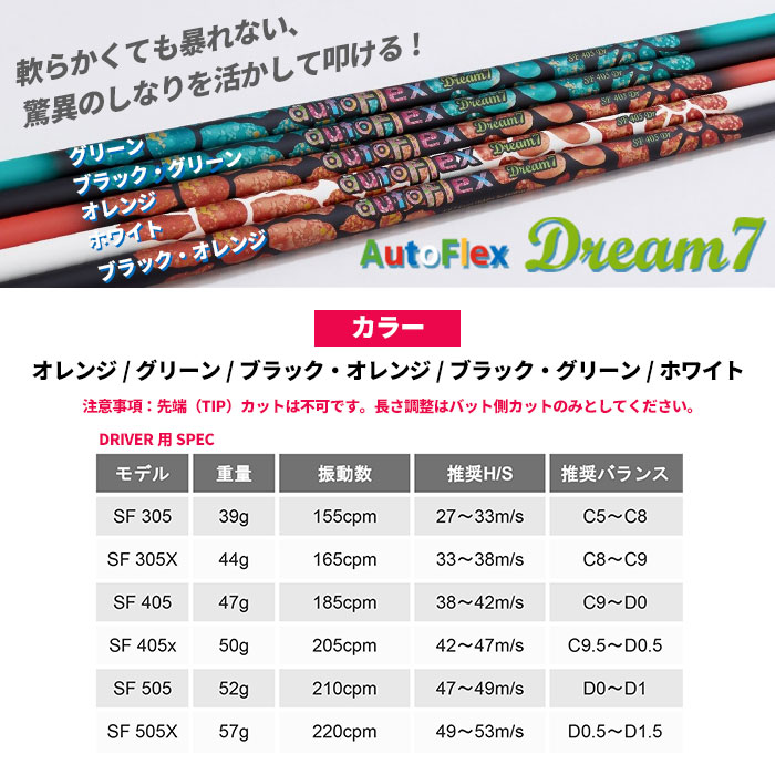 キャロウェイ 対応 スリーブ付きシャフト  Auto Flex Dream7 ボール1スリーブプレゼント Aiスモーク パラダイム  ELYTE ローグ | Callaway | 04