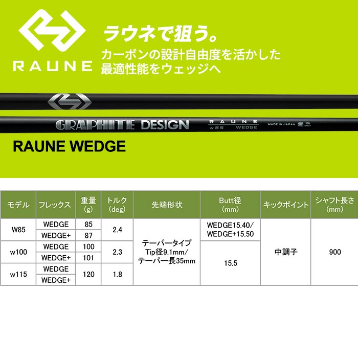 (カスタムクラブ) エミリッドバハマ EB-55 ウェッジ グラファイトデザイン RAUNE WEDGE ラウネ ウェッジ EMILLID BAHAMAの画像