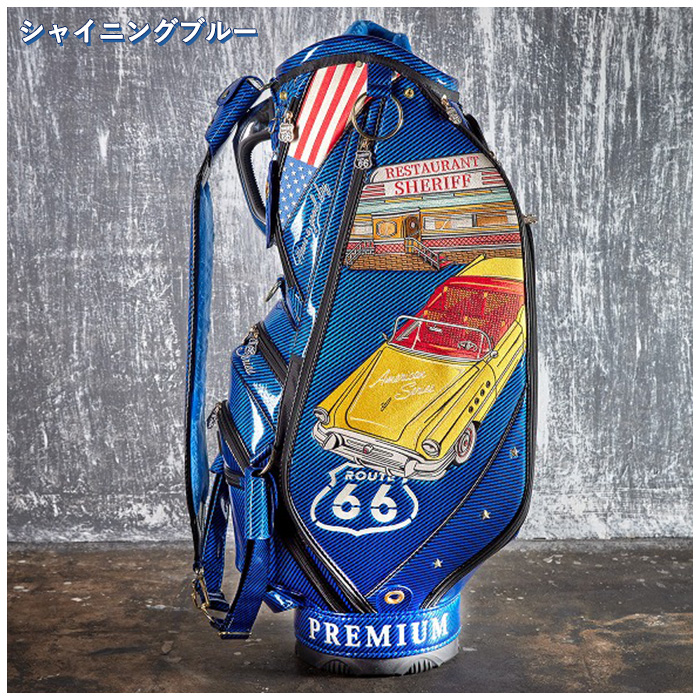 シェリフ ゴルフ SHERIFF SP-010 プレミアムシリーズ アメ車 キャディバッグ 9.5インチ PREMIUM
