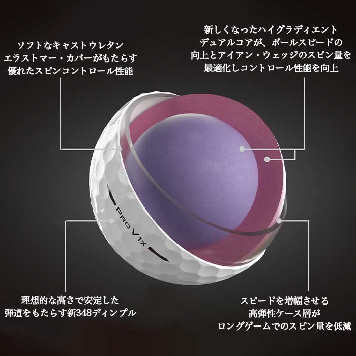 2025 Titleist Pro V1x ゴルフボール 1ダース Titleist タイトリスト 2025 PRO V1X 1ダース 12球 ゴルフ