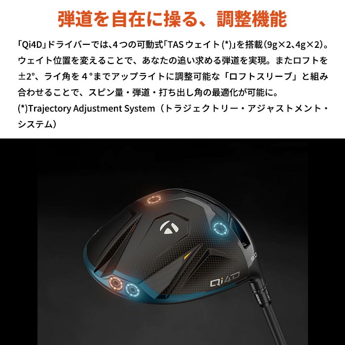 TaylorMade（テーラーメイド） Qi 4D ドライバー REAX HR 50 CARBON