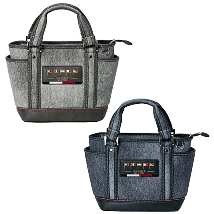 トミーヒルフィガー TOMMY HILFIGER THMG5ST1 シグネチャー ワッペン ROUND BAG ラウンドトート ゴルフ ミニトート