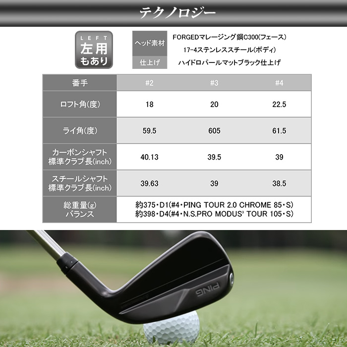 ピン ゴルフ PING i クロスオーバー PING TOUR 2.0 CHROME 85 日本正規 