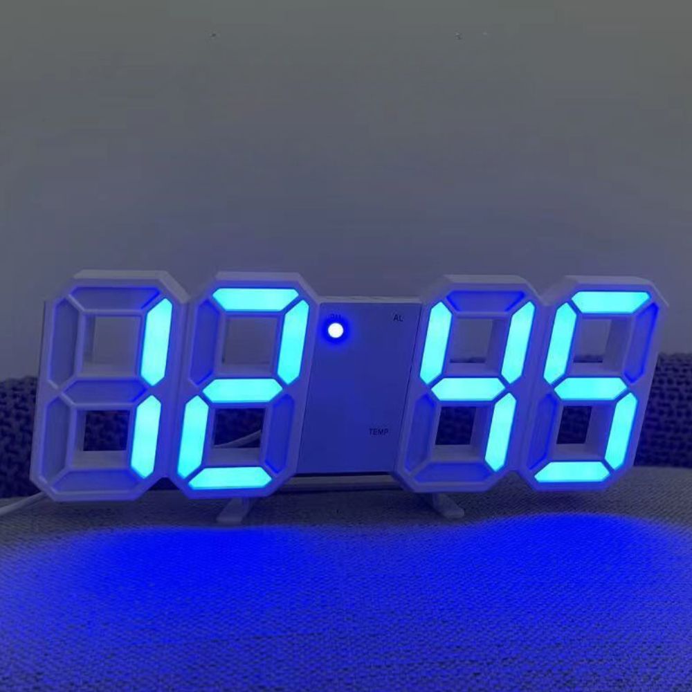 デジタル時計 おしゃれ 北欧 置き時計 光る 日付 夜でも見える インテリア usb キッチン 蛍光 コンパクト 子供 シンプル 白 静音 見やすい | ブランド登録なし | 04