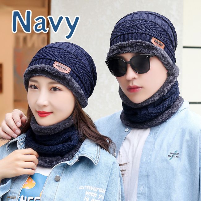 ニット帽 ネックウォーマー セット 裏起毛 冬 帽子 防寒 メンズ レディース ビーニー | ブランド登録なし | 02