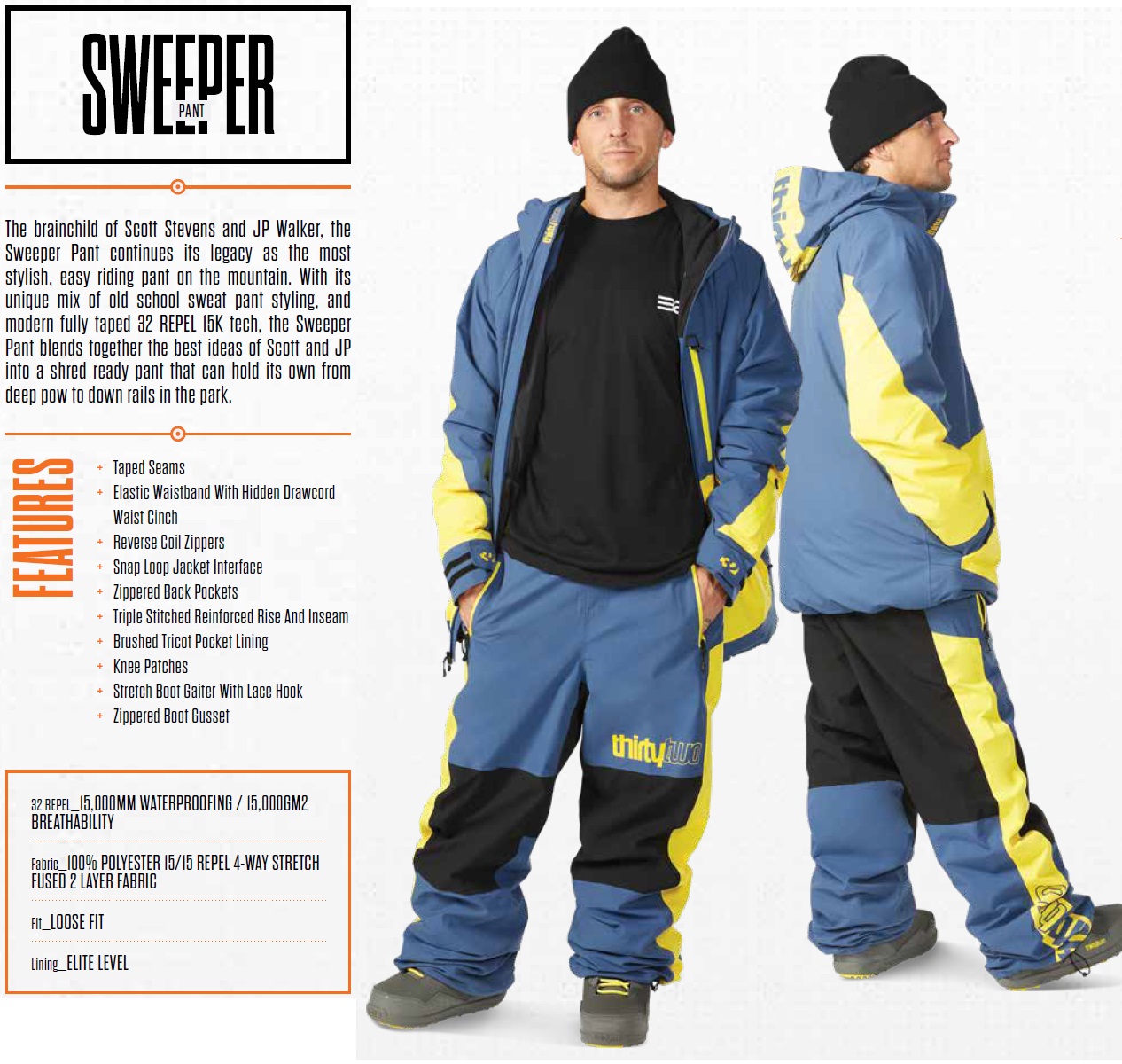 thirtytwo（サーティーツー） 23-24 ThirtyTwo ウェア SWEEPER PANT
