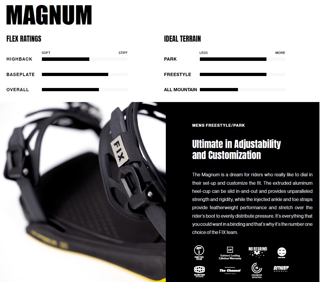 23-24 FIX MAGNUM - 国内正規品 スノーボード バインディング : WM