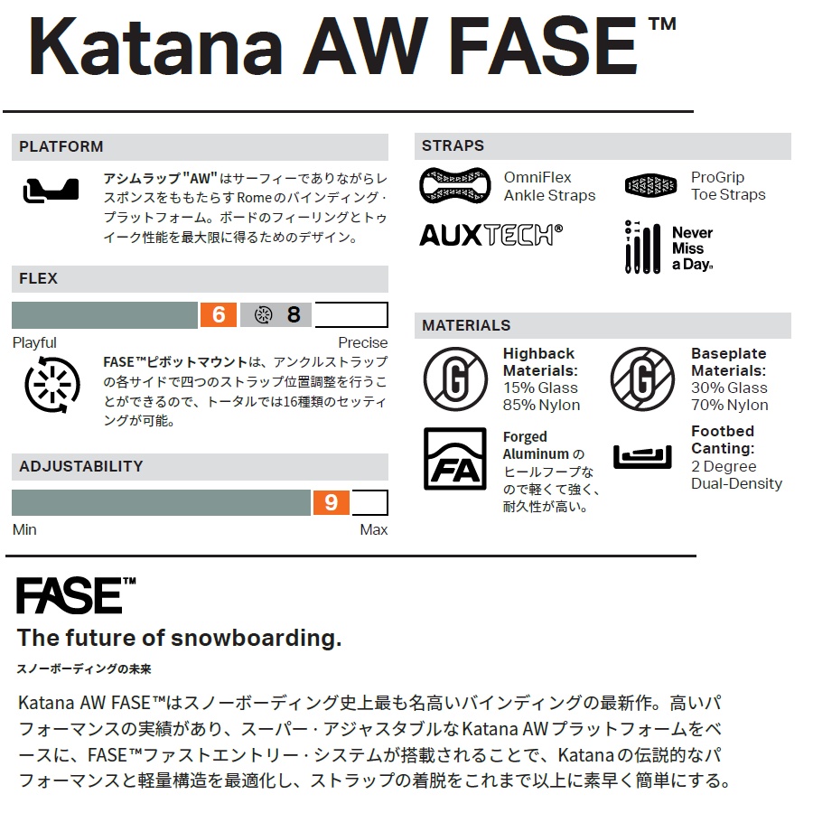 ROME SDS 25-26 ROME KATANA AW FASE 国内正規品 バインディング