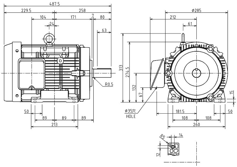 国内外の人気 東芝 IKKH3-FBKA21E-4P-7.5KW 200V 三相モーター