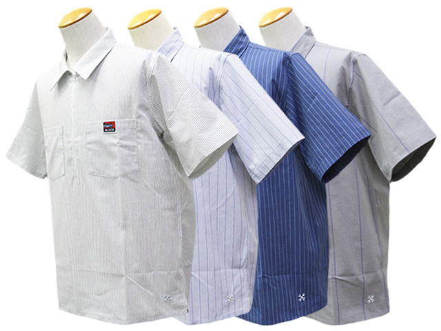 全4色【BLUCO/ブルコ】2025SS「Pullover S/S Stripe Work Shirts