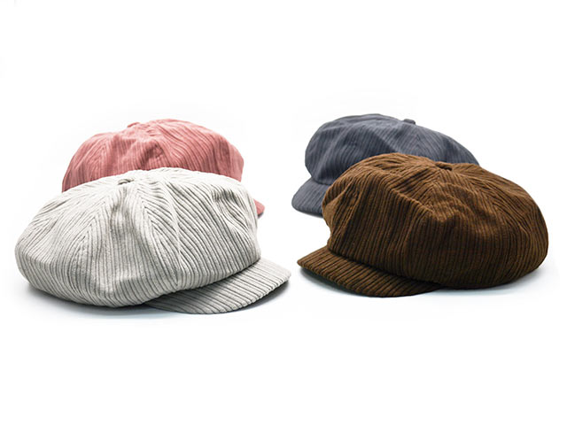 全4色【BLUCO/ブルコ】2025AW「Corduroy Newsboy Cap/コーデュロイ