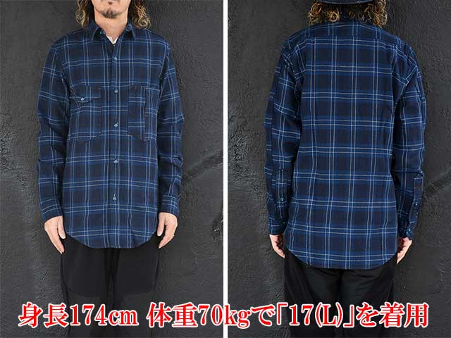 【ハッチ】フリーホイーラーズ チェックシャツ　サイズ15 FREEWHEELERS(フリーホイーラーズ) / hobos joint/長袖シャツ/15