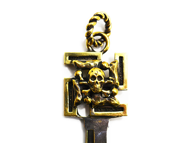 ガルシアgalciaスカルデザインマネークリップ真鍮ドクロ髑髏 galcia/ガルシア】「W.MANJI&SKULL CROSS BONES Custom Key
