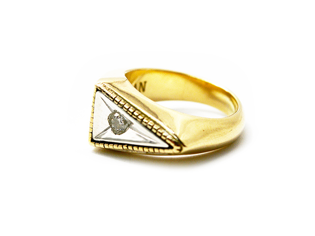 HM　リング　指輪　シルバー　ゴールド　クリア　トライアングル HΦS/エイチファイエス】「TRIANGLE RING/トライアングルリング」(25HS