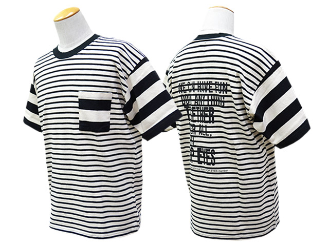 全2色【POP EYES/ポップアイズ】2026SS「CRAZY BORDER S/S Tee