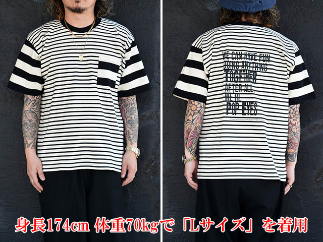 【新品未使用】26SS OURLEGACY ボーダー TEE 全2色【POP EYES/ポップアイズ】2026SS「CRAZY BORDER S/S Tee