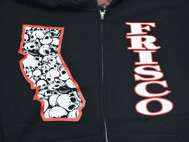 415 CLOTHING/415クロージング】「Printed Zip Hoodie”SKULL&FRISCO