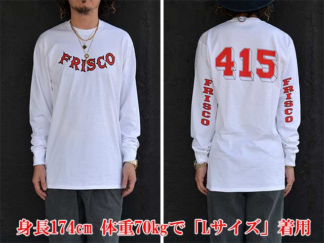 全3色【415 CLOTHING/415クロージング】「Printed L/S Tee”FRISCO 415