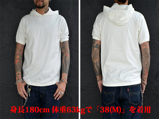 全2色【FULLCOUNT/フルカウント】2023SS「Flat Seam Heavy Weight Hoodie  Tee/フラットシームヘビーウェイトフーディーTee」(5222FD)(アメカジ/ウルフパック)