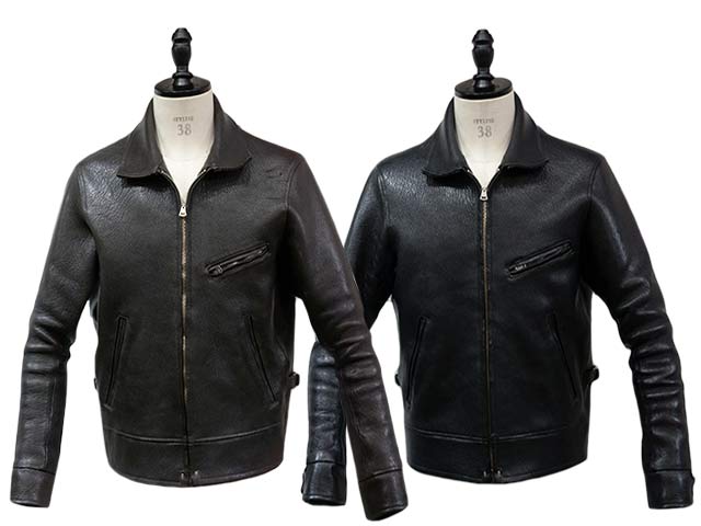 ジャケット・アウター FINE CREEK & CO Edward suze:42 Fine Creek Leathers Edward, Black Horsehide, Size 42, Rare