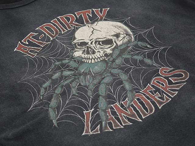 全2色【AT-DIRTY/アットダーティー】2026SS「Skull Spider S/S Tee