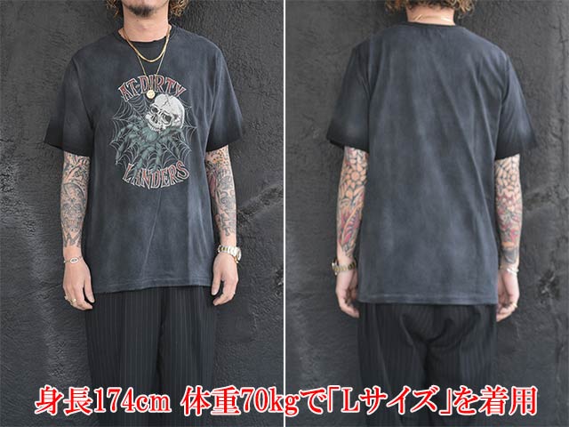 Accord 総柄 スカルスパイダー 90s Tシャツ 全2色【AT-DIRTY/アットダーティー】2026SS「Skull Spider S/S Tee