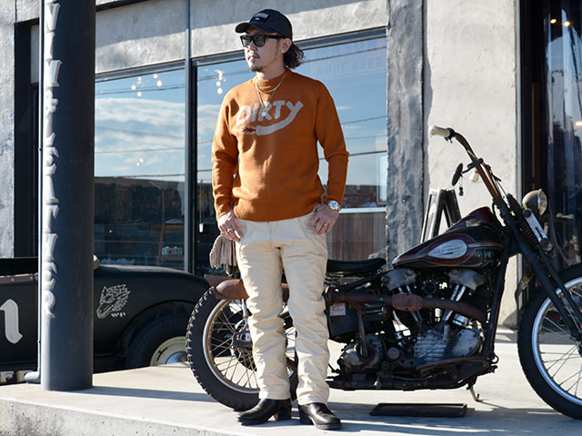 全3色【AT-DIRTY/アットダーティー】2025AW「Dirty Fire Knit 