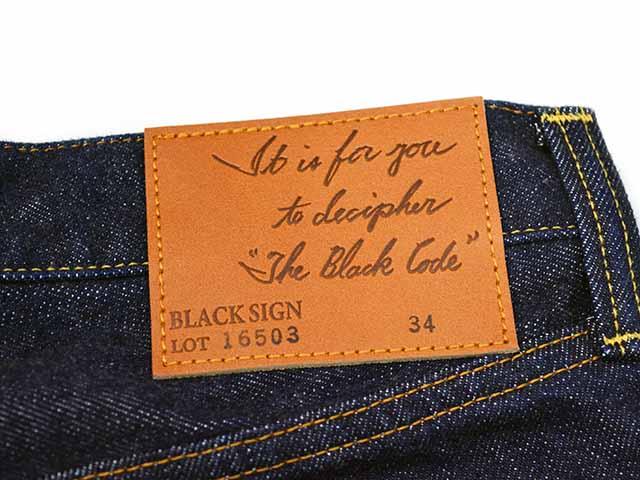 BLACK SIGN/ブラックサイン】「14oz BS Denim Pants/14オンスBSデニム