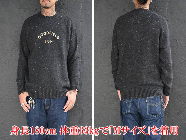 BY GLADHAND/バイグラッドハンド】2023AW「Nep Crew Neck Sweater”GOOD