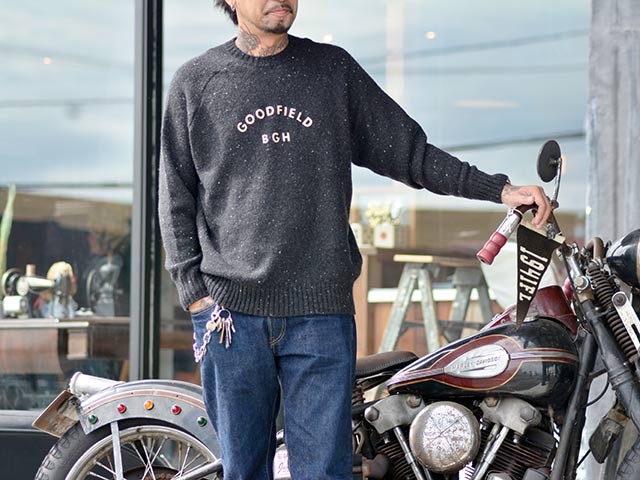 BY GLADHAND/バイグラッドハンド】2023AW「Nep Crew Neck Sweater”GOOD