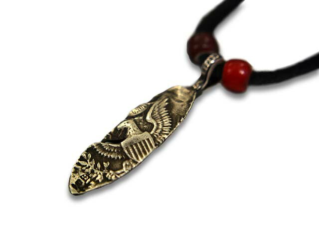CHOOKE ハーフダラーネックレス CHOOKE/チョーク】「Half Dollar Feather Pendant Top”Right”/ハーフ