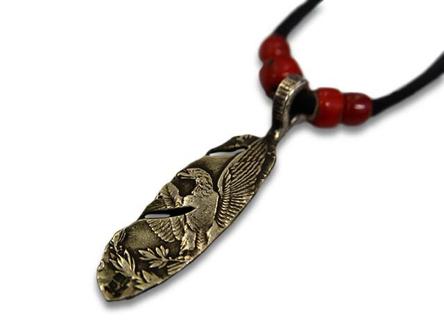 CHOOKE/チョーク】「Silver Dollar Feather Pendant Top”Right”/ハーフ